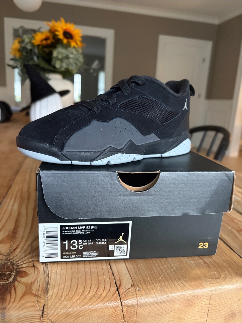 Jordan MVP 92 (PS) Black and Grey Kids' Sneakers